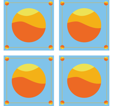 Texture coaster vibrant circular color fields - TenStickers