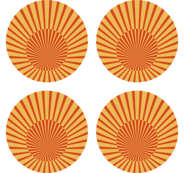 Texture coaster radiant sunburst design - TenStickers