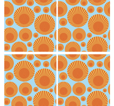 Texture coaster with radiant circular designs - TenStickers