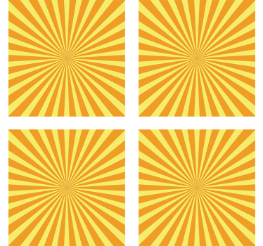 Texture coaster luminous sunburst design - TenStickers