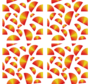 Texture coaster with geometric fan designs - TenStickers