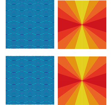 Radiant color burst texture coaster - TenStickers