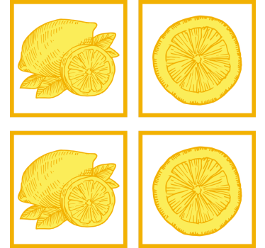 Texture coaster citrus fruit designs - TenStickers