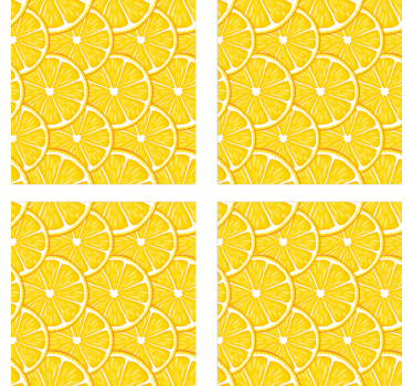 Citrus slice concept texture coaster - TenStickers