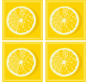 Texture coaster citrus slice design - TenStickers