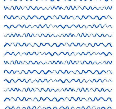 Texture coaster wavy blue lines design - TenStickers