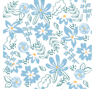 Texture coaster with botanical floral design - TenStickers