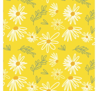 Texture coaster daisy floral design - TenStickers