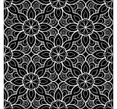 Texture coaster with intricate floral design - TenStickers