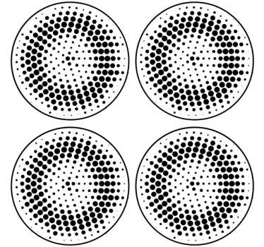 Texture coaster dotted pattern coasters - TenStickers