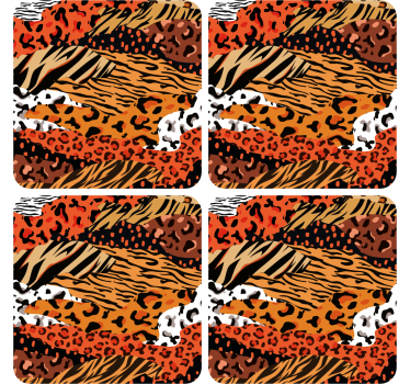 Animal Print texture effect coaster - TenStickers