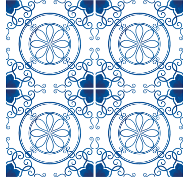 Texture coaster with detailed floral designs - TenStickers
