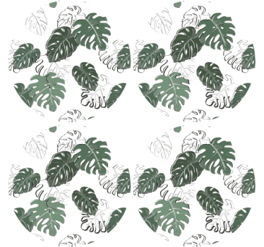 Texture coaster leaf print design - TenStickers