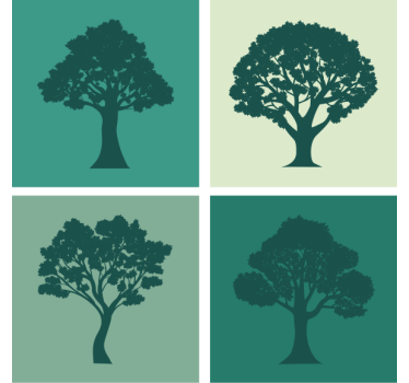 Texture coaster silhouette trees collection - TenStickers