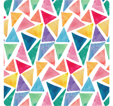 Texture coaster colorful triangular design - TenStickers