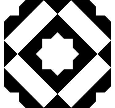 Texture coaster with geometric black design - TenStickers