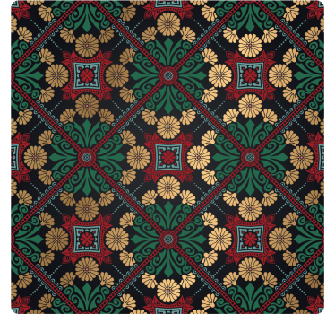 Texture coaster floral patterned decor sheet - TenStickers