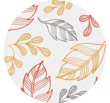 Texture coaster with layered leaf designs - TenStickers