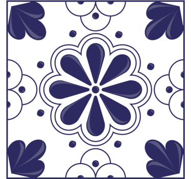 Texture coaster with floral shape design - TenStickers
