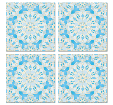 Texture coaster intricate blossom design - TenStickers