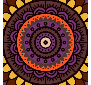 Texture coaster with intricate circular design - TenStickers