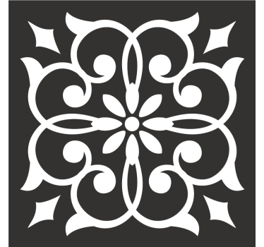 Texture coaster with intricate botanical design - TenStickers