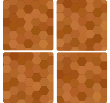 Texture coaster with hexagonal pattern surface - TenStickers