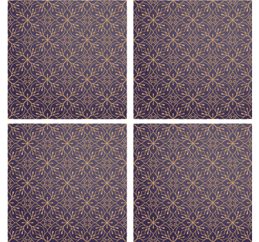 Texture coaster flower print design - TenStickers