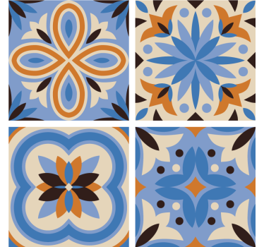 Texture coaster with detailed botanical designs - TenStickers