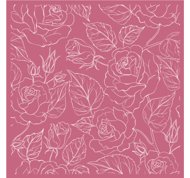 Texture coaster with artistic floral designs - TenStickers