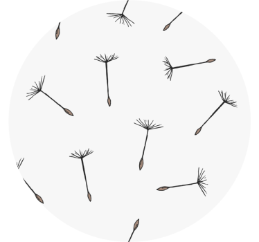 Texture coaster with delicate seed design - TenStickers