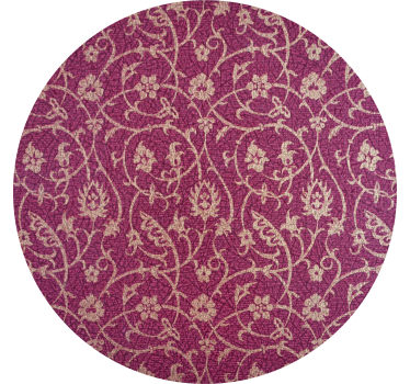 Texture coaster with floral motif surface - TenStickers