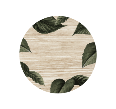 Texture coaster with nature-inspired leaf design - TenStickers
