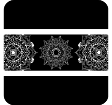 Texture coaster with intricate mandala design - TenStickers