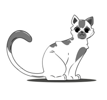 Modern coasters cute cat figurine - TenStickers