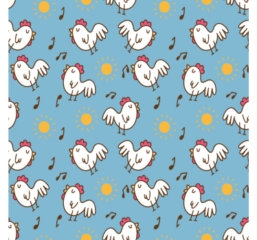 Modern coasters cheerful chickens and sun - TenStickers