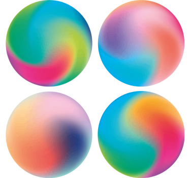 Texture coaster with colorful swirling designs - TenStickers