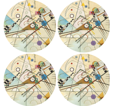 Texture coaster with geometric circular design - TenStickers