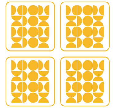 Texture coaster with geometric shape designs - TenStickers
