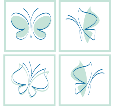 Texture coaster with elegant butterfly designs - TenStickers