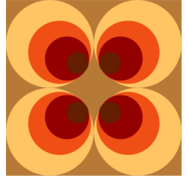 Texture coaster circular warm gradient design - TenStickers