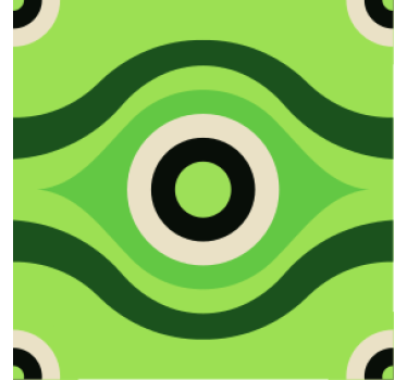 Texture coaster wavy green design - TenStickers