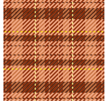 Texture coaster brown plaid design - TenStickers