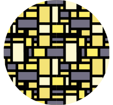 Texture coaster geometric yellow and gray pattern - TenStickers