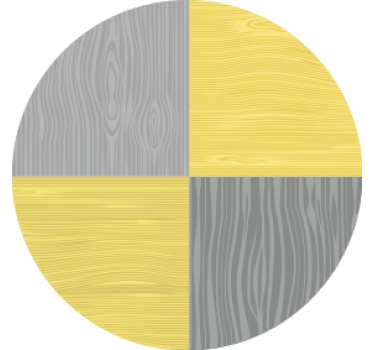 Texture coaster with wood grain circular design - TenStickers