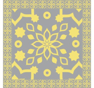 Texture coaster with detailed botanical design - TenStickers