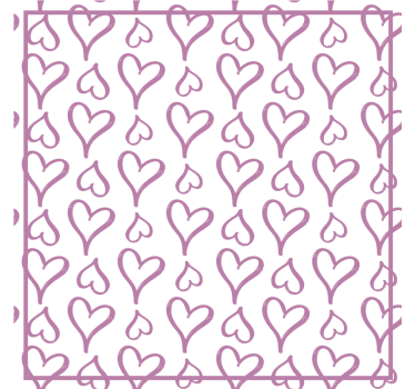 Hearts Patterned Print modern coasters - TenStickers
