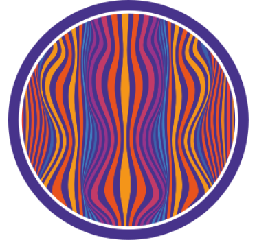Texture coaster with colorful wavy design - TenStickers