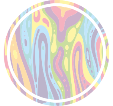 Texture coaster wavy pastel design - TenStickers