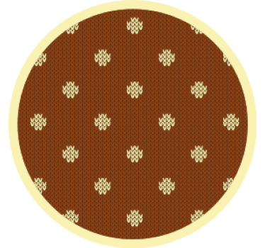 Texture coaster textured brown polka dots - TenStickers